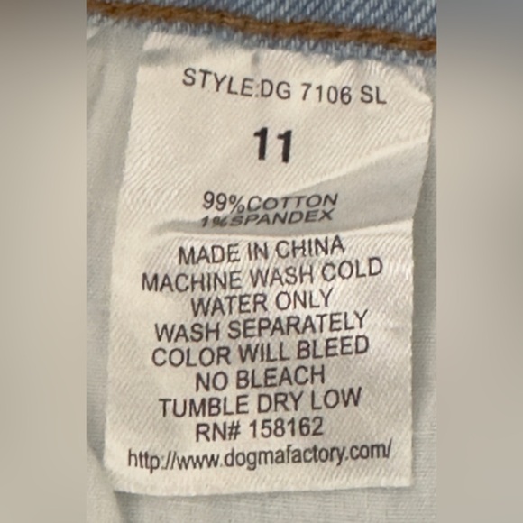 DOGMA JEANS Light Wash Distressed High waist Straight Leg Jeans Size 11/… - Picture 9 of 12